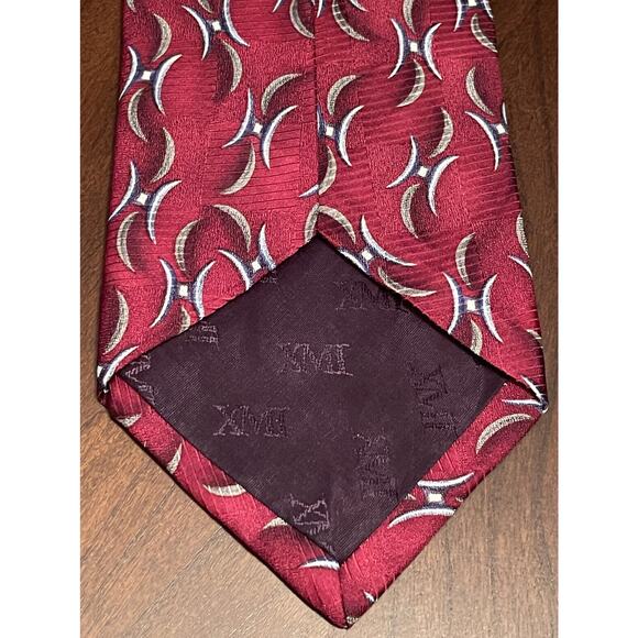 Xmi For Nordstrom Red Hand Made 100% Silk Men’s Neck Tie Made In Usa - Picture 2 of 9